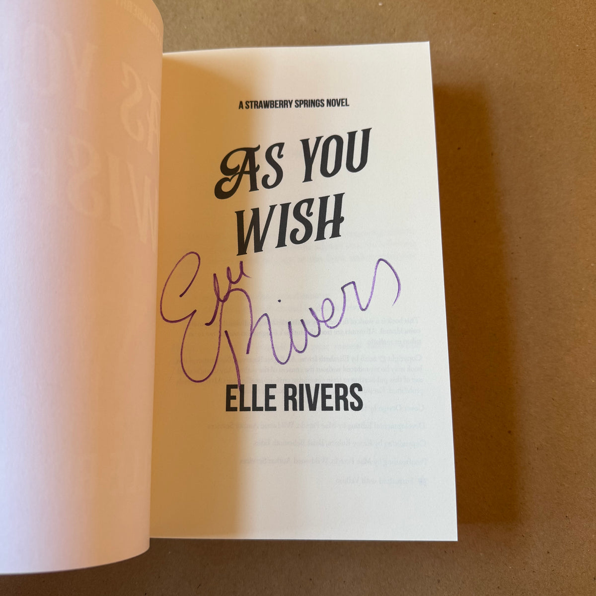 As You Wish Signed Paperback with Art Pack