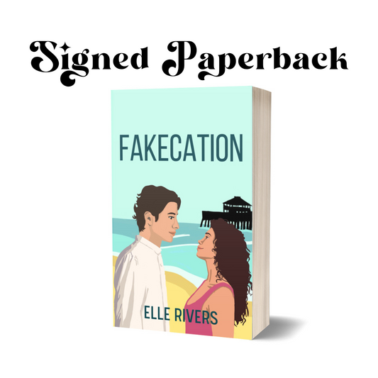 Fakecation by Elle Rivers Paperback Book Signed